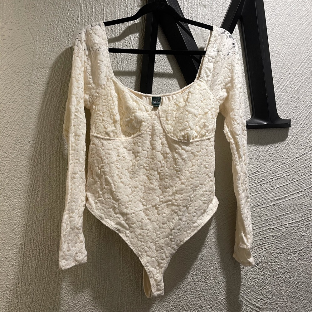Cream lace bodysuit